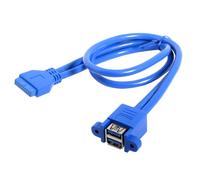 Hamiltion-Câble Usb 3.0 Femelle Empilable De Type Panneau Vers Carte Mère 19 Broches 20 Broches 5 Gbit/S Double Ports 50 Cm