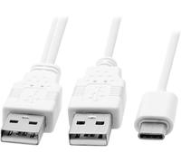 Hamiltion-Câble Usb 3.1 De Type C Vers Double A Mâle-Câble D'Alimentation Et De Transmission De Données, En Y, Pour Téléphone Mobile Et Disque Dur