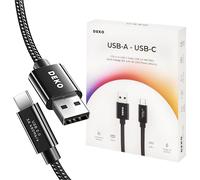 Hamiltion-Cable Usb A Vers Usb C Court 0,5M 50Cm Nylon Tressé, Cable Usb 480Mb/S, Câble Usb 2.0-Compatible Pour Galaxy S24, S23, S22, S21, S20, A73, A72, A53, Huawei P30 Lite Redmi 10, Note 9, Iphone