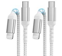 Hamiltion-Câble Usb C Iphone 1m+2m, Cable Usb C Vers Lightning Nylon Tressé Charge Rapide Type C Lightning Lead Avec Apple Iphone 14 13 12 11 Pro Max Xs Xr X 8 7 6 Plus Se