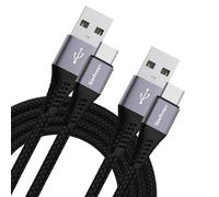 Hamiltion-Câble Usb Type C [3m,Lot De 2], Long Cable Chargeur Usb C Nylon Tressé Pour Manette Ps5, Samsung A12 A13 A22 A21s A52 A51 A53 A72 A71 A73, Galaxy Note 10 20 A42, A3 A5 2017, Xiaomi Redmi No