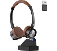 Hamiltion-Casque Bluetooth Avec Microphone Pour Pc, Temps De Travail De 40 Heures, Casque Sans Fil Avec Micro Muet Et Suppression Du Bruit, Casque De Téléphone Bluetooth Pour Ordinateur, Ordinateur