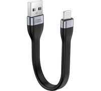 Hamiltion-Certifié Mfi-Câble De Charge Court Pour Iphone 15 Cm-Câble Usb Vers Lightning-Câble De Charge Rapide Compatible Avec Iphone 14/14 Pro Max/13/12/12 Pro/11/X/Xr/8/8 Plus/7/6S/6/Se,