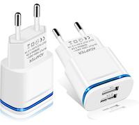 Hamiltion-Chargeur Prise Usb Secteur, 2-Pack 2.1a 5v 2 Ports Adaptateur Secteur Universel Led Replacement For Iphone 11 Xr X Xs Max 8 7 6 6s Plus 5s, Samsung Galaxy/Note, Pad, Xiaomi Telephone