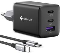 Hamiltion-Chargeur Usb C 67W Avec Gan, Chargeur Rapide Compact 3 Ports Compatible Avec Macbook Pro/Air, Ipad Pro, Iphone 14 Pro Max, Galaxy S22/S21, Steam Deck (Type-C Câble Inclus)