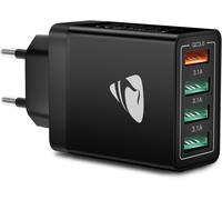 Hamiltion-Chargeur Usb Multiple, 40w Prise Usb 4 Ports Bloc Chargeur Rapide Samsung Qc3.0 Chargeur Secteur Usb Adaptateur Pour Iphone 16 15 14 13 12 8 Xr Samsung S24 Ultra S23 S22 S21 Ipad Xiaomi Hua