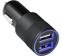 Hamiltion-Chargeur Voiture/Camion Allume-Cigare Usb ¿ Double Port Usb 5v / 4.8a / 24w Chargeur De Voiture Compatible Avec Iphone Séries 16/15 / 14/13, Samsung Galaxy S24 / S23 / S22 / S21-Noir
