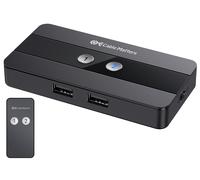 Hamiltion-Commutateur Switch Usb 2.0 Hub Usb Pour 2 Ordinateurs Et 4 Périphériques Usb-Commande D'Hôte Via Bouton Ou Télécommande