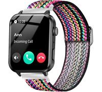 Hamiltion-Compatible Bracelet Compatible Avec Blackview/Iowodo R30 Pro 1,85 Pouces Smart Watch,Bracelet Sport De En Nylon En Élastiques,Fermeture En Acier Inoxydable De Haute Qualité