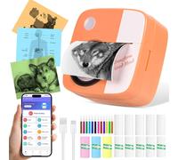 Hamiltion-Comuis Sharp Mini Imprimante Photo Portable, Imprimante Thermique Instantanée Sans Fil Bluetooth Avec 10 Rouleaux De Papier Thermique, Imprimante Pour Photos Liste D'Étiquettes (G)