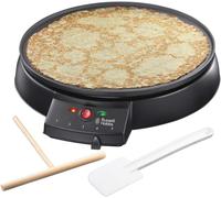 Hamiltion-Crêpière Électrique [Ø30cm-Familiale] Fiesta (Plaque Antiadhésive, Spatule Et Répartiteur Incl., Idéal Pour Pancakes, Galettes, Burritos & Taccos, Thermostat Réglable, 1000w) 20920-56
