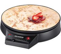 Hamiltion-Crêpière Électrique, Appareil À Crêpes Sucrées Et Galettes Salées, Plaque De Cuisson Xxl D¿Un Diamètre De 30 Cm Avec Réglage De La Température En Continu, Noir, Cm 2198