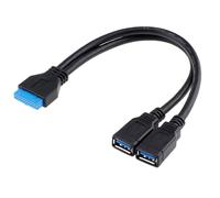 Hamiltion-Cy Double Port Usb 3.0 Femelle À La Carte Mère 20 Broches Câble D'En-Tête Pour Panneau Avant 20 Cm