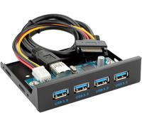 Hamiltion-Cy Usb 3.0 4 Ports Hub Usb 3,5 Pouces En Métal Avec Panneau Avant À 15 Broches Sata