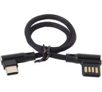 Hamiltion-Cy Usb-C 3.1 Type-C To Usb 2.0 Left Right Angled 90 Degree Data Cable With Sleeve For Tablet & Phone 15Cm