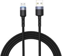 Hamiltion-Data Cable, Usb To Micro Usb, Led, Nylon Braided, 1.2M, Black