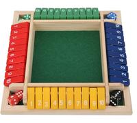 Hamiltion-Deluxe Shut The Box Le Populaire Jeu De Dés En Bois Jeu De Dés Jeu De Mathématiques Planche En Bois Pub Bar Fête Famille Parent Enfant Jeu Interactif