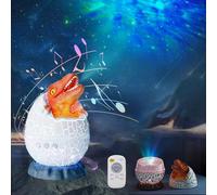 Hamiltion-Dinosaur Egg Projecteur De Galaxie Avec Lecteur De Musique Sans Fil,Projecteur Ciel Etoile Avec 8 Effets De Lumière,Bruit Blanc,Minuterie Et Télécommande,Pour Les Chambres D'Enfants Et