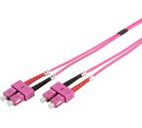 Hamiltion-Dk-2522-02-4-Câble À Fibre Optique Om4-2 M-Sc À Sc-Câble À Fibre Optique Duplex-1/10/40/100 Gbit/S-Câble Lan À Fibre Optique Multimode Mm-Type De Fibre : 50/125 µ-Violet