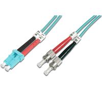 Hamiltion-Dk-2531-10/3 ¿ Câble À Fibre Optique Om3 ¿ 10 M ¿ Lc À St ¿ Câble Fibre Optique Duplex ¿ 1/10/40/100 Gbit/S ¿ Mm Multimode Lan ¿ Type De Fibre : 50/125 ¿ Turquoise (Aqua)
