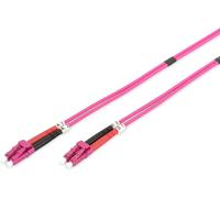 Hamiltion-Dk-2533-03-4-Câble À Fibre Optique Om4-3 M-Lc À Lc-Câble À Fibre Optique Duplex-1/10/40/100 Gbit/S-Câble Lan À Fibre Optique Multimode Mm-Type De Fibre : 50/125 µ-Violet