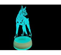 Hamiltion-Doberman 3d Led Illusion Lamp Cadeau D'anniversaire Pour Chien Noël Lampe De Chevet Acrylic Night Light For Kids Usb Or Aa Battery Charge Table Lamp Home Decor