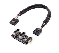 Hamiltion-Double Adaptateur Usb 3.1 Pour Panneau Avant Idc Socket Key-A Type-E Vers Usb 2.0 9 Broches 10 Broches Pour Carte Mère Mâle 20 Cm