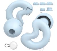 Hamiltion-Ear Plugs For Sleeping Noise Cancelling Up To Nrr49db-Ultra Soft,Reusable Silicone Ear Plugs For Sleep Snoring Blocking,Side Sleepers-10 Ear Tips In Xs/S/M/L/Double Layer Milky Blue