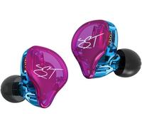 Hamiltion-Écouteurs Intra-Auriculaires Kz Zst-Couleur Équilibrée-Double Pilote Hybride-Hifi-Basse-Violet-Avec Micro