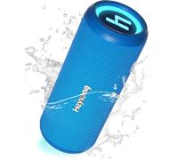 Hamiltion-Enceinte Bluetooth Puissante, Enceinte Portable Étanche, Enceinte 5.0 Bluetooth Sans Fil Avec Lumières Led, Aux,Tf Carte, Lecture Usb, Volume Plus Fort Et Durable Pour Les Voyages-Bleu