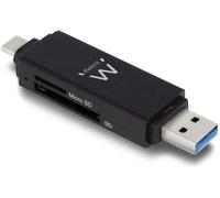 Hamiltion-Ew1075 Lecteur De Cartes Mémoire Sd/Sdhc/Sdxc/Micro Sd, Usb 2 En 1 Usb 3.1 Type C + Usb 3.1 Type A, Pour Pc, Ordinateur Portable, Ordinateur Portable Macbook Pro