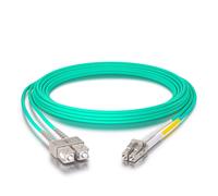Hamiltion-Fiber Patch Cable-Lc To Sc Om3 10Gb/Gigabit Multi-Mode Jumper Duplex 50/125¿m Lszh Fiber Optic Cord For Sfp Transceiver, Aque, 5-Meter(16.4-Ft)