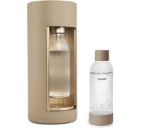 Hamiltion-Glassy-Machine À Eau Pétillante En Composite De Bois Avec 1 Bouteille De Carbonatation En Verre De 1 L Et 1 Bouteille En Pet Sans Bpa De 1 L (Sans Bouteille De Co2)-Latte