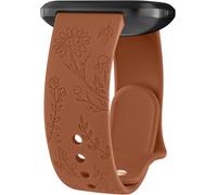 Hamiltion-Gravé Floral Bracelets De Montre 20mm 22mm,Bracelets En Silicone Imperméables,Bracelet De Remplacement Réglable À Dégagement Rapide Pour Homme Femme (Brun,20mm)