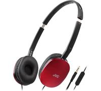 Hamiltion-Ha-S160M-R-U Casque Plat Pliable Et Compact-Couleur Brillante-Avec Interrupteur Marche/Arrêt Pour Microphone-Idéal Pour Le Télétravail Et Les Réunions En Ligne (Rouge)