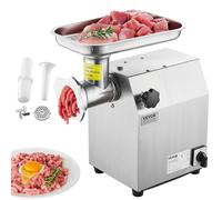 Hamiltion-Hachoir À Viande Électrique Capacité 2,5 Kg/Min, Hachoir Électrique De Comptoir, Poussoir À Saucisses En Inox, Avec Lame Et Plaque De Broyage, Domestique Et Commercial, Pour Cuisine, Restau