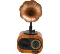 Hamiltion-Haut-Parleur Bluetooth Rétro, Radio Hifi Portable Sans Perte, Radio Stéréo Sans Fil Portable Rechargeable En Forme De Phonographe Rétro Avec Son Clair
