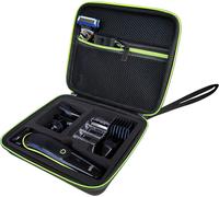 Hamiltion-Housse Compatible Avec Braun Mgk3021 Mgk3221 Marron Bt3041 Marron Bt3241 Marron Mgk7220 Étui De Transport Avec Fermeture Éclair Verte