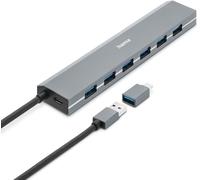 Hamiltion-Hub 7 Ports Usb-A + Usb-C (Adaptateur Usb, 7 Usb-A, 5 Gbit/S, Boitier Aluminium, Bloc Secteur, Pour Macbook Mac Pro/Mini Imac Surface Pro Notebook Pc Clés Usb Disques Durs Externes Dongle)
