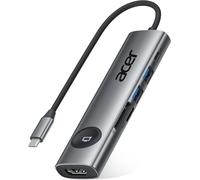 Hamiltion-Hub Usb C, 4K@60Hz Adaptateur Usb C Vers Hdmi 7En1 Avec Pd 100W, Lecteur De Carte Sd/Tf, 2*Usb 3.0 Et Usb C 5Gbps, Bouton Marche/Arrêt De L'Écran Compatible Avec Ipad Pro, Macbook, Galaxy E