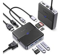 Hamiltion-Hub Usb C 9 En 1 Station D'Accueil Avec 1080P Vga & 4K Hdmi, Pd 100W, Ethernet 1000M, Sd/Tf, 3 Ports 5Gbps Usb A 3.0, Type C Multi Docking Station Pour Macbook Air Pro M2 M1 Ipad Surface De