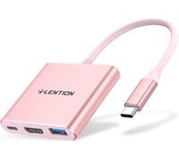Hamiltion-Hub Usb C Adaptateur Usb C Vers Hdmi 4K Hub Usb C 3 En 1 Avec Sortie Hdmi, Port Usb 3.0 Et 100W Pd Compatible 2024-2016 Macbook Air/Pro, Iphone 16/15 Plus Pro Max, Imac (C14 Or Rose)