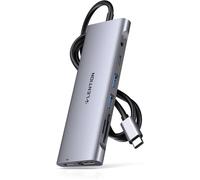 Hamiltion-Hub Usb C Câble 1M Avec Hdmi 4K, 2 Usb 3.0, 1 Usb C Data Port, Lecteur De Carte, 3,5Mm Aux, 100W Pd, Dock Usb C Compatible Macbook Air/Pro 2023-2016, Ipad, Iphone 15 Plus Pro Max, Etc (Gris
