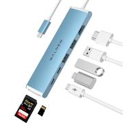 Hamiltion-Hub Usb C, Station D'Accueil 7 En 1 En Aluminium Avec 100 W Pd, Hdmi 4 K, Usb 3.0 Et Usb-C, Sd-Connectivité Améliorée-Pour Macbook Air, Pro, Lenovo, Thinkpad, Dell Xps, Hp, Surface Laptop