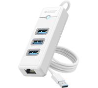 Hamiltion-Hub Usb Ethernet¿Hub Usb 3.0 À 4 Ports, Adaptateur Usb-A Vers Ethernet Gigabit Avec 3*Hub Usb 3.0 Pour Ordinateur Portable, Hub Usb 3.0 Avec Adaptateur Rj45 Compatible Avec Macbook Ipad Pro