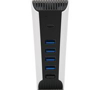 Hamiltion-Hub Usb Pour Ps5, Adaptateur D'Extension Haute Vitesse À 5 Ports Usb, Hub Usb 2.0 Usb + 1 X Usb C (Mâle) Vers 5 X Usb + 1 X Usb C (Femelle) Hub Chargeur Usb Extender Pour Consol