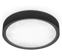 Hamiltion-I Plafonnier Étoilé Led 12 W I 4.000k I 25 Cm De Diamètre I 1.200 Lumens I Lumière Blanche Neutre I Noir Mat