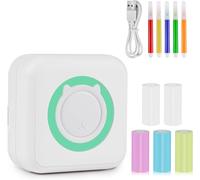 Hamiltion-Imprimante Photo Portable, Mini Imprimante Photo Instantané Sans Fil, Imprimante Thermique Sans Fil Bt Imprimante Mobile, Imprimante Pour Photos Liste D'Étiquettes, Pour Photo, Reçu, Mémos