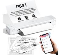 Hamiltion-Imprimante Portable A4-300 Dpi Mini Imprimante Portable Prise En Charge Du Papier Ordinaire De 5.8-8.5"", Imprimante Portable Bluetooth Compatible Avec Android Et Ios, Blanc