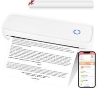 Hamiltion-Imprimante Portable, A4 Imprimante Bluetooth, Imprimante Compacte Thermique, Imprimante Mobile Prend En Charge Le Papier Thermique A4 210 X 297Mm, Compatible Avec Android Et Ios